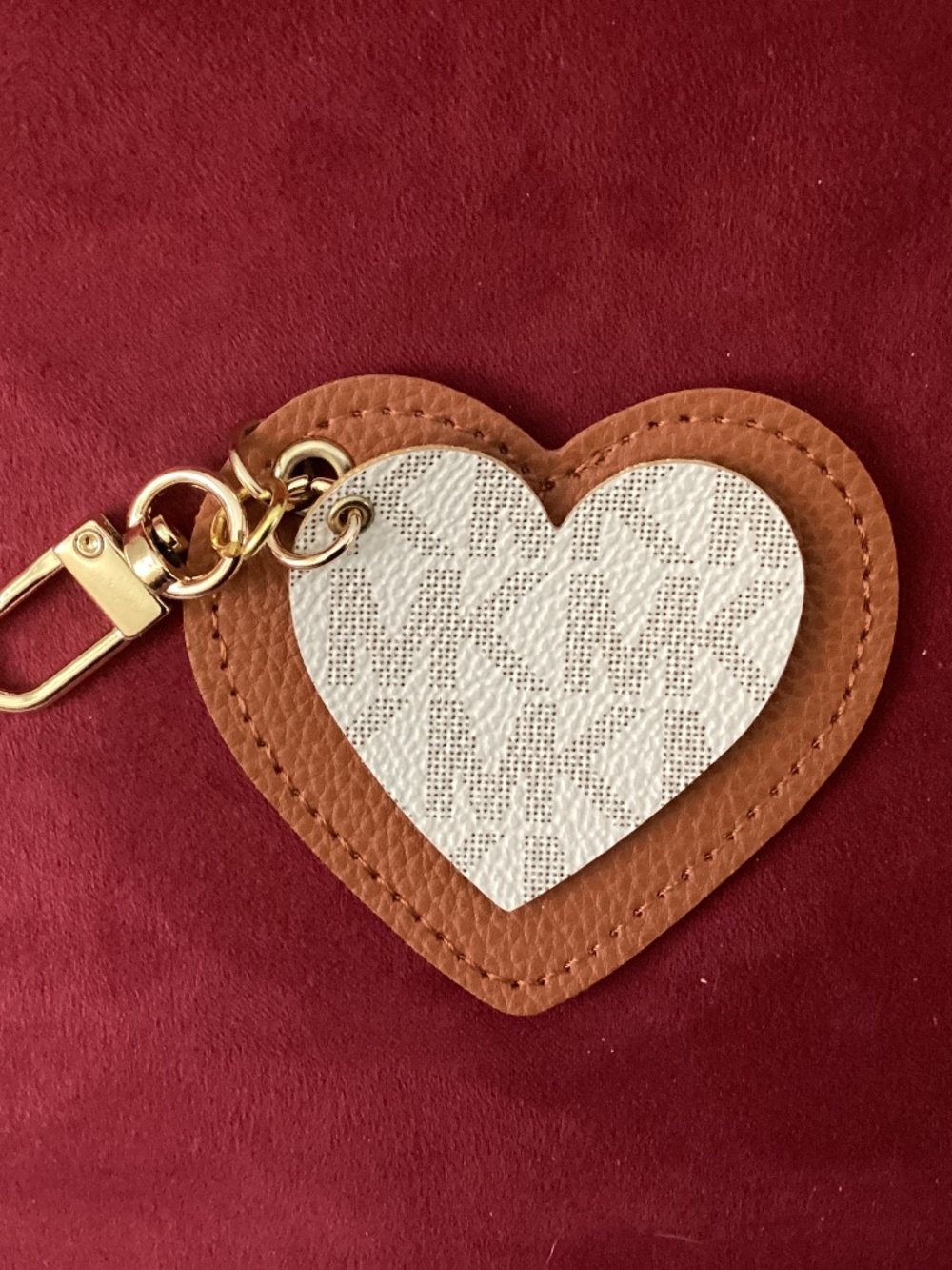 Repurposed damaged purse die cut to make fantastic keychain bag tag purse charm